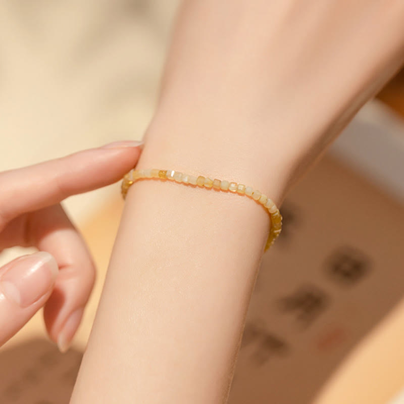 Buddha Stones 2mm Natural Opal Ultra-thin Beads Motivation Bracelet