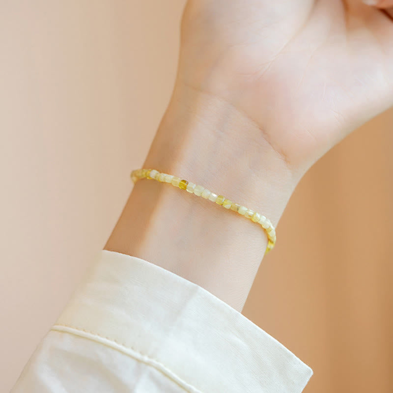 Buddha Stones 2mm Natural Opal Ultra-thin Beads Motivation Bracelet