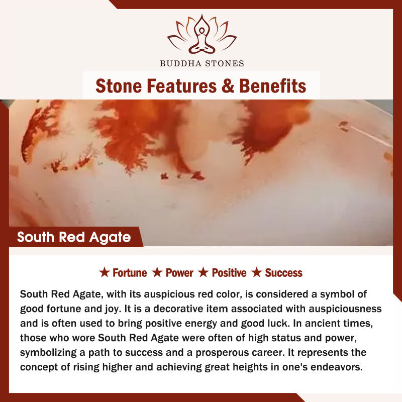 Buddha Stones 3mm Natural South Red Agate Ultra-thin Beads Positive Bracelet