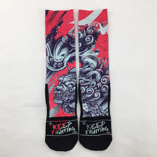 Buddha Stones Casual PiXiu Micro Crew Men's Socks