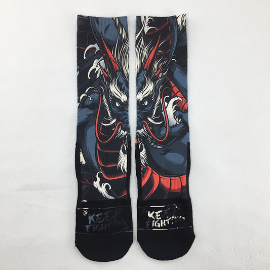 Buddha Stones Casual Dragon Micro Crew Men's Socks