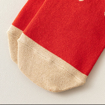 Buddha Stones Casual Red Dragon Cotton Quarter Men Women Unisex Socks