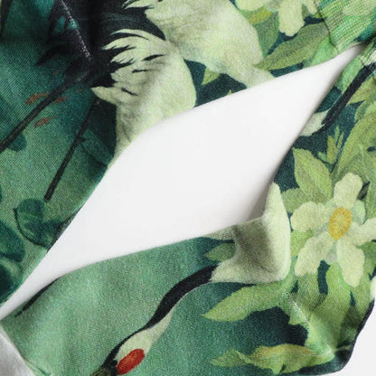 Buddha Stones Casual White Crane Floral Lotus Leaf Koi Fish Cotton Micro Crew Women's Socks