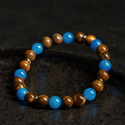 Buddha Stones Apatite Tiger Eye Spacer Beads Motivation Bracelet