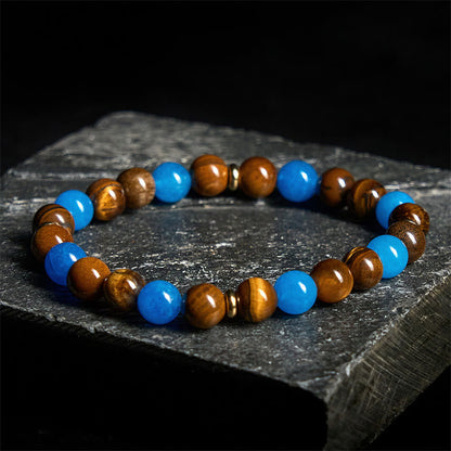 Buddha Stones Apatite Tiger Eye Spacer Beads Motivation Bracelet