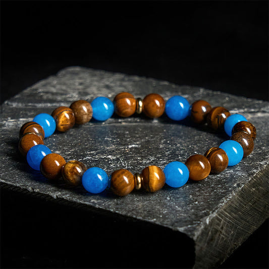 Buddha Stones Apatite Tiger Eye Spacer Beads Motivation Bracelet