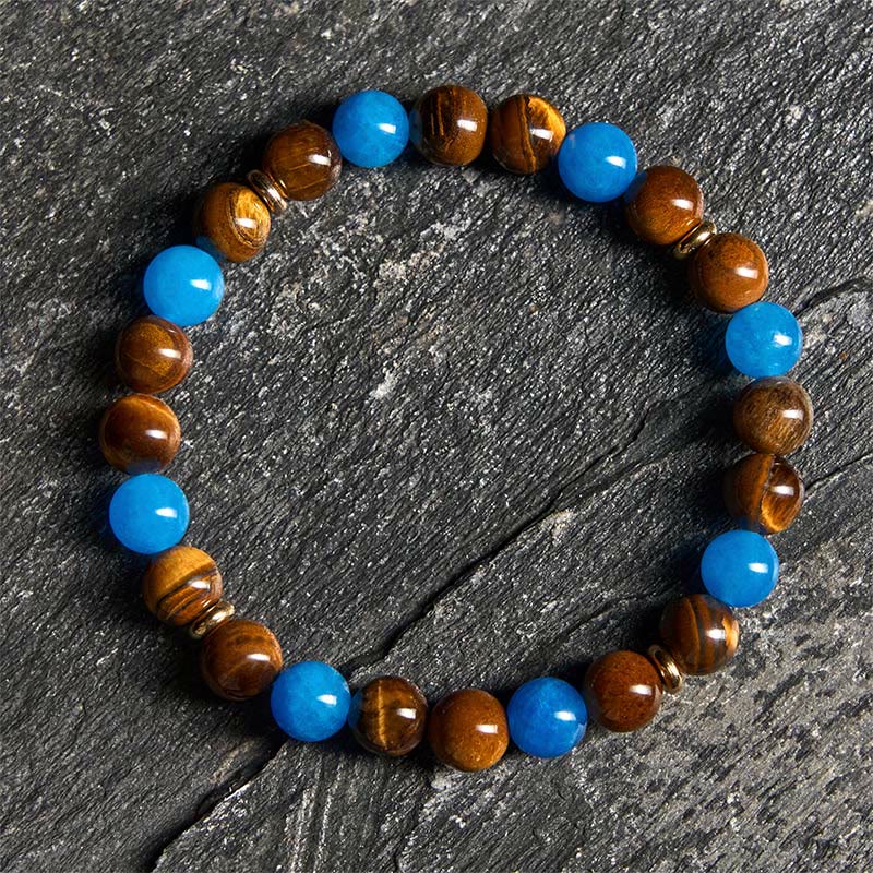 Buddha Stones Apatite Tiger Eye Spacer Beads Motivation Bracelet