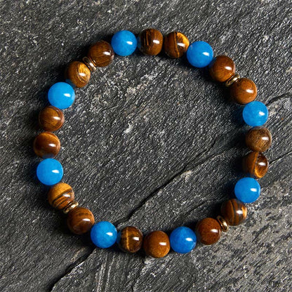 Buddha Stones Apatite Tiger Eye Spacer Beads Motivation Bracelet