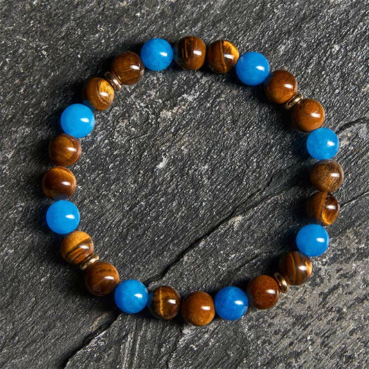 Buddha Stones Apatite Tiger Eye Spacer Beads Motivation Bracelet