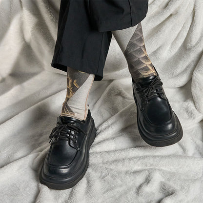 Buddha Stones Casual Koi Fish Mount Fuji Micro Crew Men Women Unisex Socks