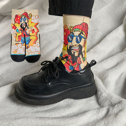 Buddha Stones Casual God Of Wealth Red Envelopes Ingot Micro Crew Men Women Unisex Socks
