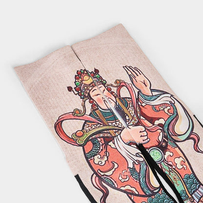 Buddha Stones Casual God Of Wealth Ruyi Handle Micro Crew Men Women Unisex Socks