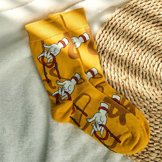 Buddha Stones Casual Sacred Buddha Hand Holding Red Rope Micro Crew Women's Socks
