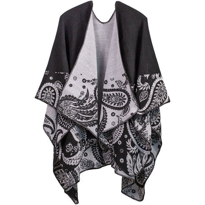 Buddha Stones Fall Winter Tibetan Paisley Pattern Shawl Thermal Cozy Unisex Scarf Wrap