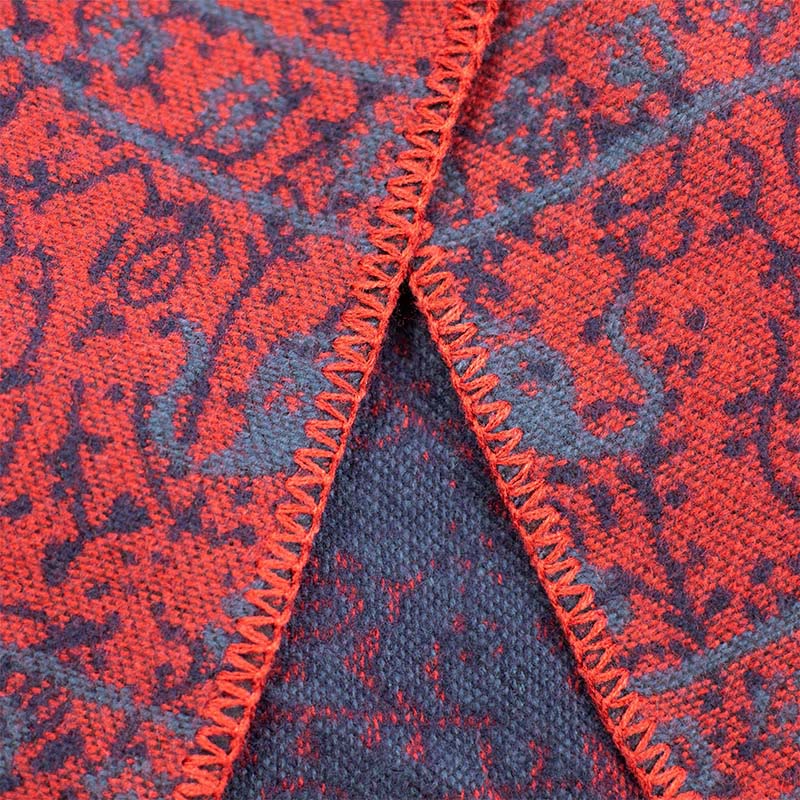 Buddha Stones Tibetan Jacquard Elephant Geometry Pattern Unisex Cozy Scarf Shawl