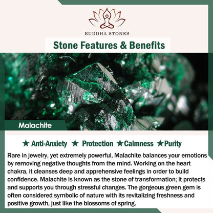 Buddha Stones 3mm Natural Malachite Ultra-thin Beads Anti-anxiety Bracelet